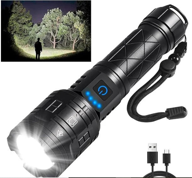 LINTERNA POTENTE RECARGABLE CON ZOOM