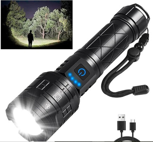 LINTERNA POTENTE RECARGABLE CON ZOOM