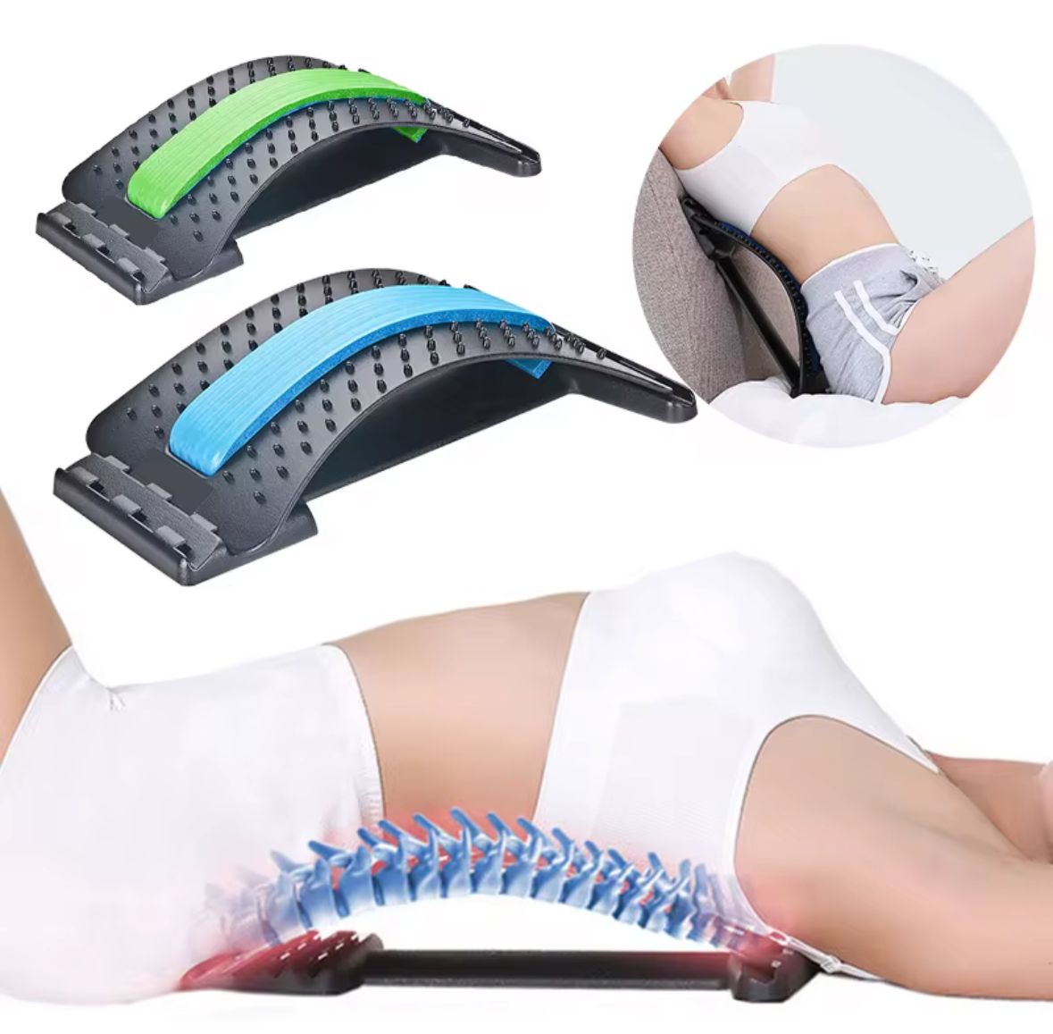Camilla Ortopédica Lumbar con acupresión y terapia magnética