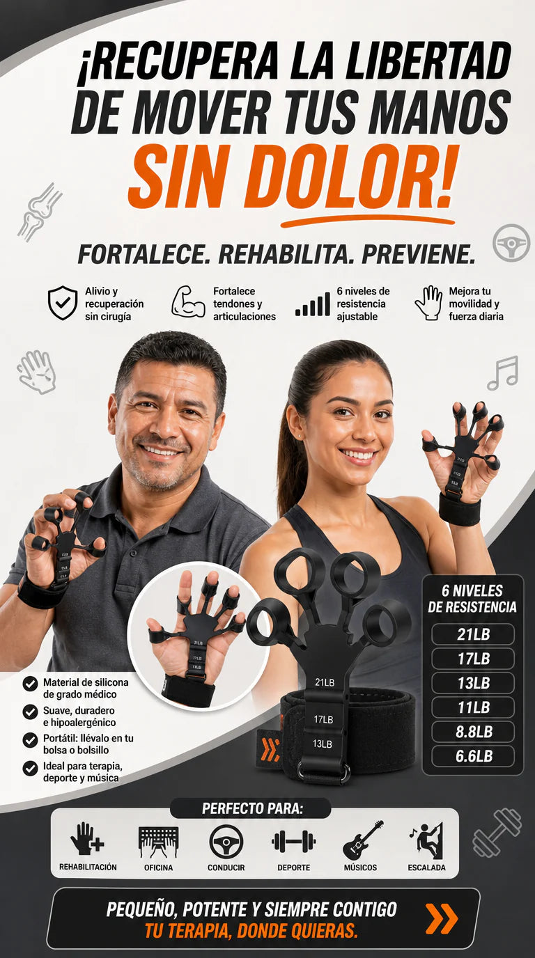 GripForce Pro™ | Ejercitador de Manos y Dedos