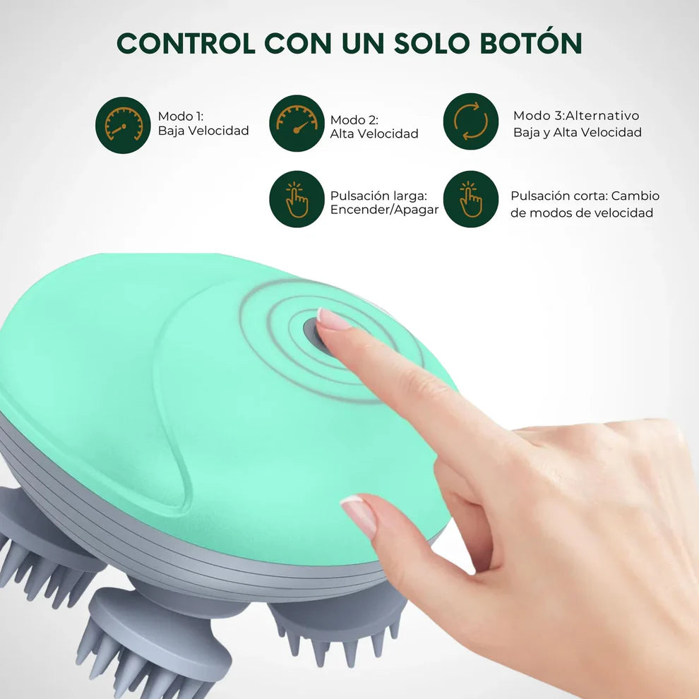 Masajeador 360º para el crecimiento del cabello y alivio del estrés 💆