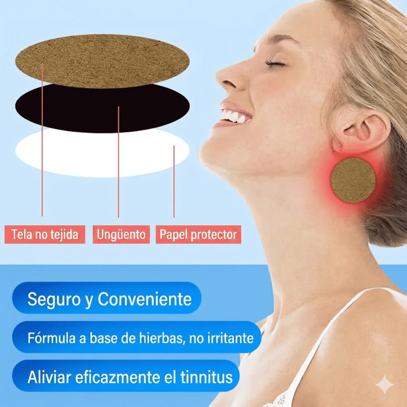 Parches herbales TinniCalm™ para tinnitus