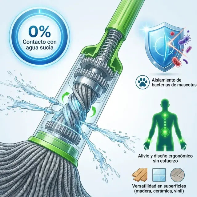 SpinClean 360°-Trapeadora Autoescurrible